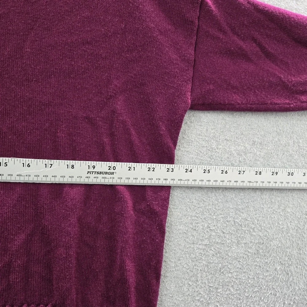 Eileen Fisher Women Sweater S Purple Long Sleeve Merino Wool Boxy Oversized